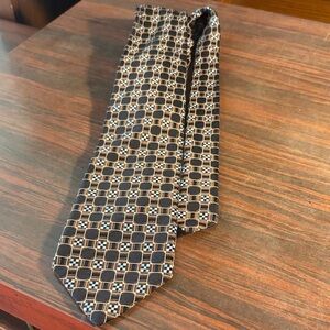 Banana Republic Brown and Black Geometric Tie